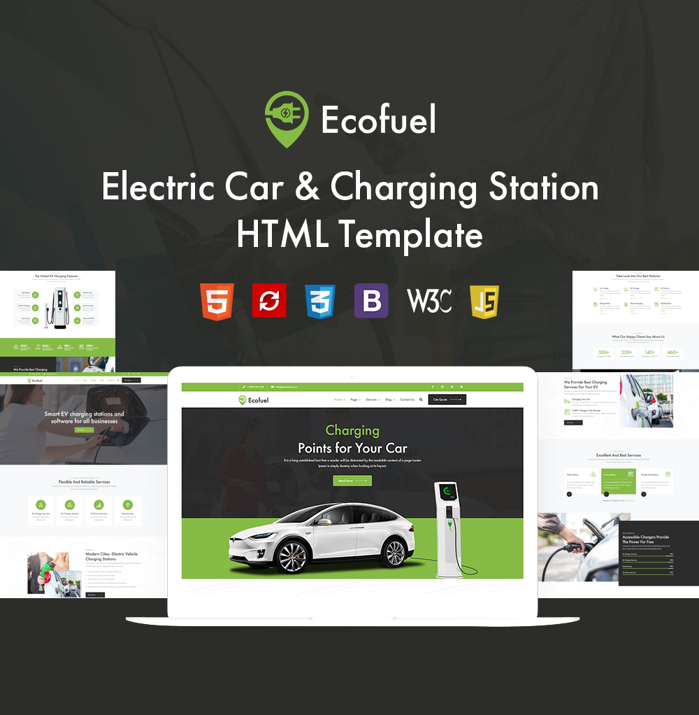 Ecofuel - Electric Car & Charging Station HTML Template