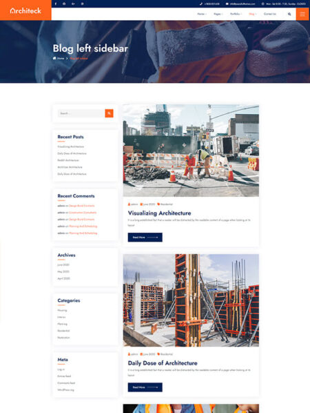 Blog Left Sidebar